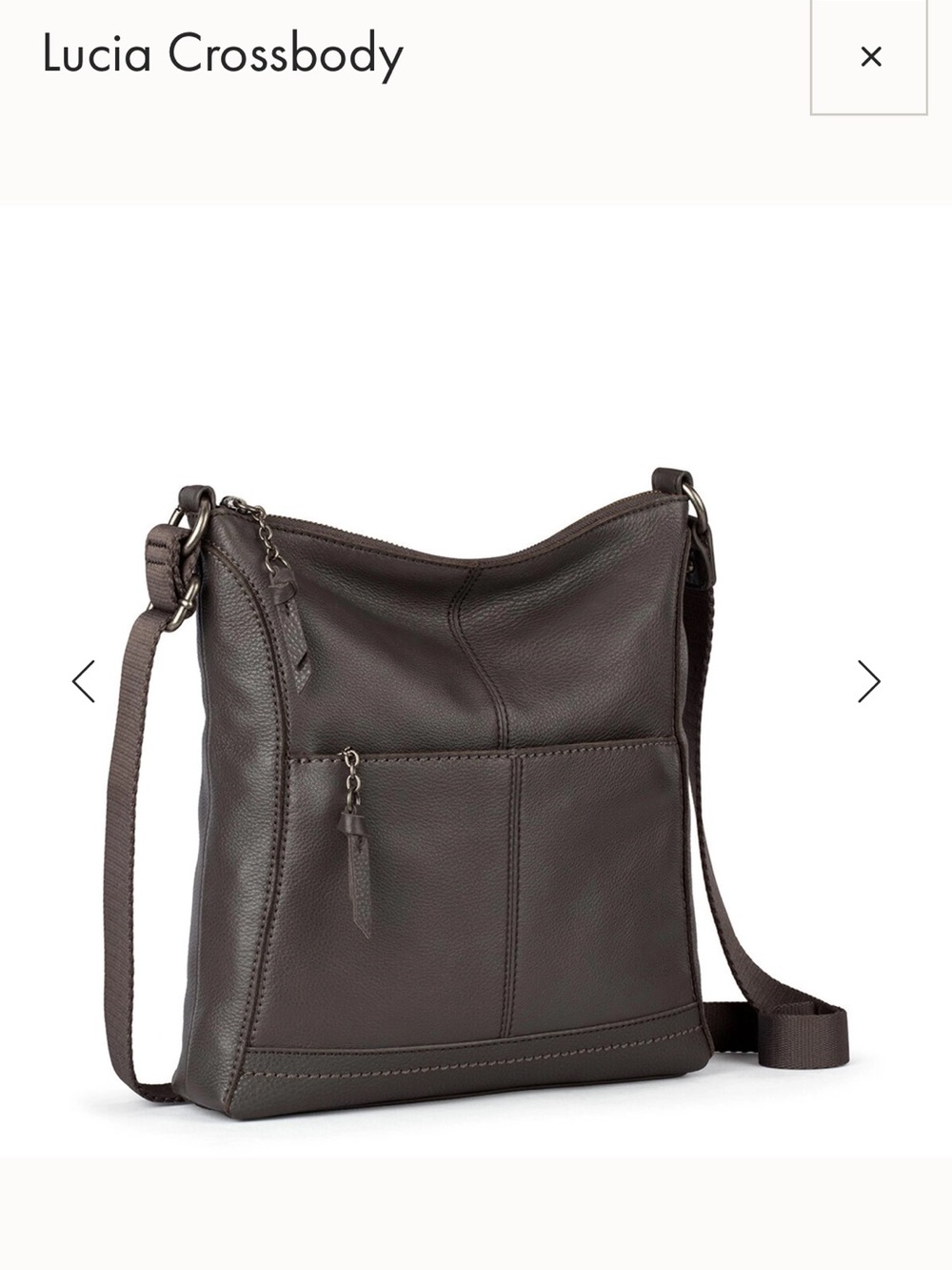 The sak Brown Leather crossbody Bag